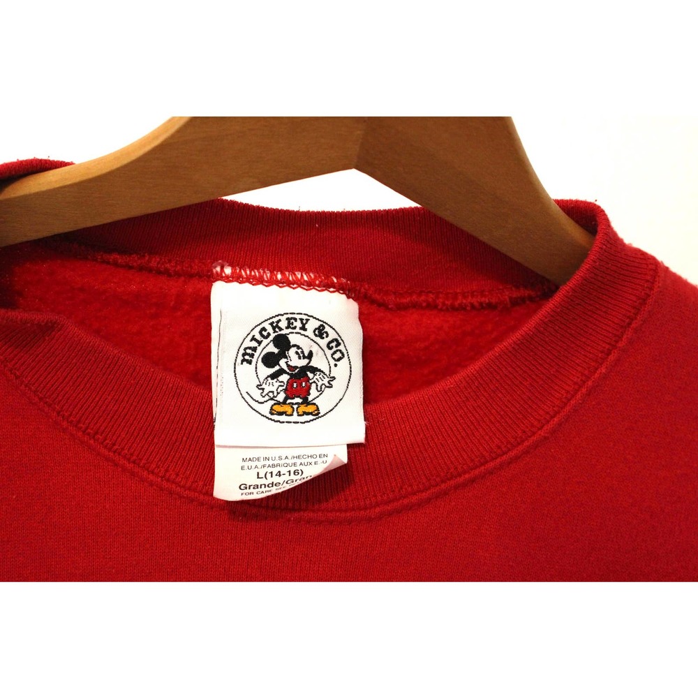 Vintage Kids Walt Disney Mickey Minnie Christmas Sweatshirt Large - Picture 3 of 4